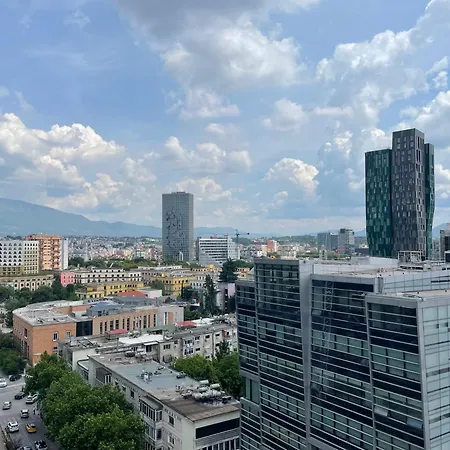 Sun Tower Luxury Suite-view From Of Center Appartamento Tirana